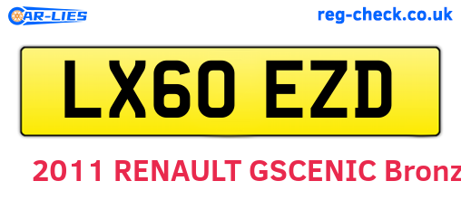 LX60EZD are the vehicle registration plates.