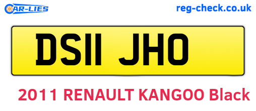 DS11JHO are the vehicle registration plates.