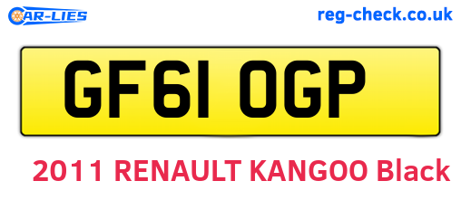 GF61OGP are the vehicle registration plates.