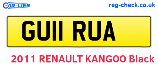 GU11RUA are the vehicle registration plates.
