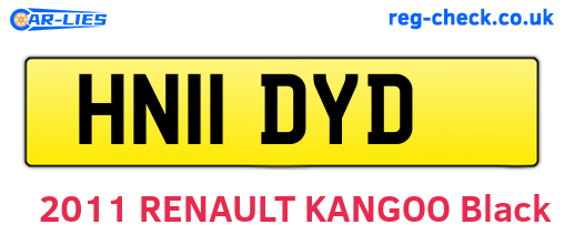 HN11DYD are the vehicle registration plates.