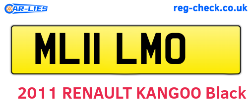 ML11LMO are the vehicle registration plates.