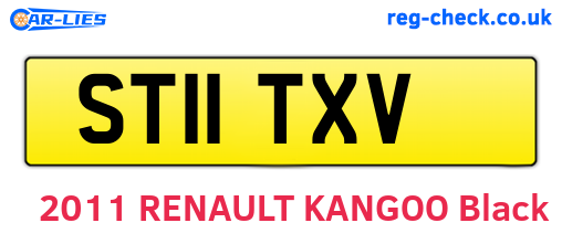ST11TXV are the vehicle registration plates.