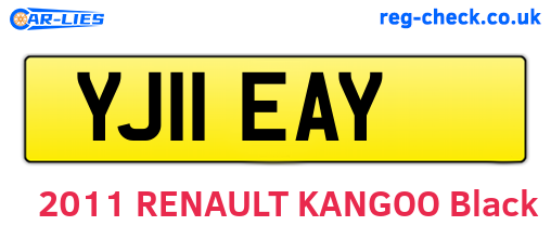 YJ11EAY are the vehicle registration plates.