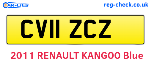 CV11ZCZ are the vehicle registration plates.