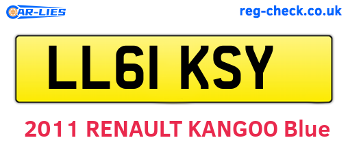 LL61KSY are the vehicle registration plates.