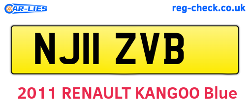 NJ11ZVB are the vehicle registration plates.