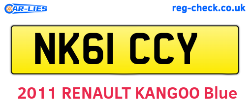 NK61CCY are the vehicle registration plates.