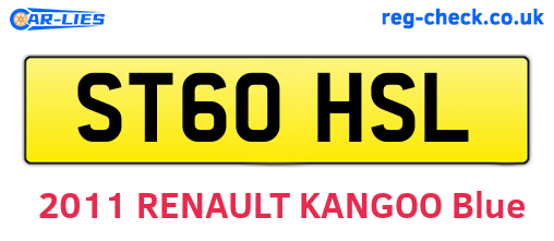 ST60HSL are the vehicle registration plates.