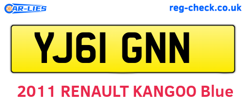 YJ61GNN are the vehicle registration plates.