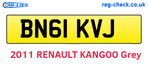 BN61KVJ are the vehicle registration plates.