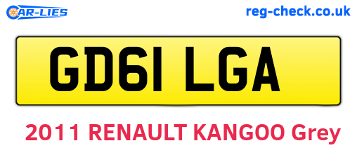 GD61LGA are the vehicle registration plates.
