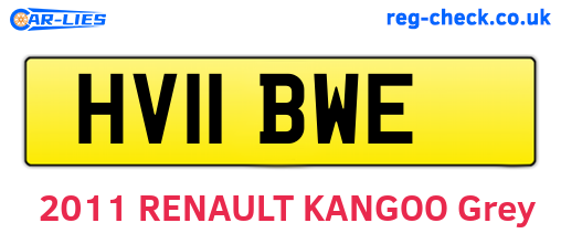 HV11BWE are the vehicle registration plates.