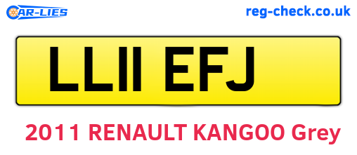 LL11EFJ are the vehicle registration plates.