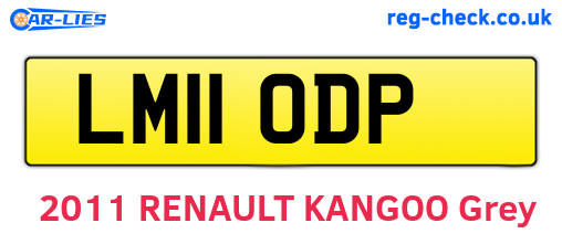 LM11ODP are the vehicle registration plates.