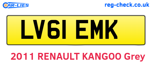 LV61EMK are the vehicle registration plates.