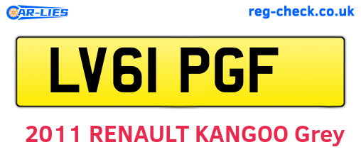 LV61PGF are the vehicle registration plates.