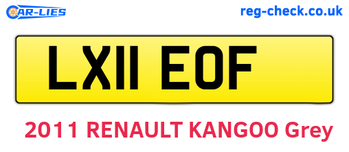 LX11EOF are the vehicle registration plates.