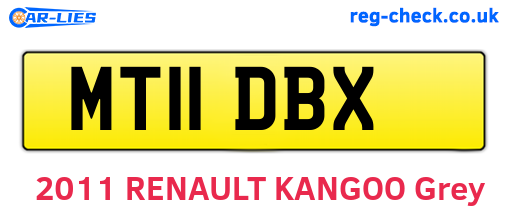 MT11DBX are the vehicle registration plates.