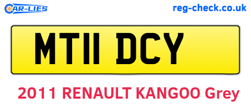 MT11DCY are the vehicle registration plates.