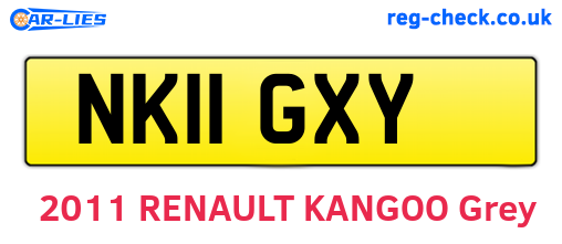 NK11GXY are the vehicle registration plates.