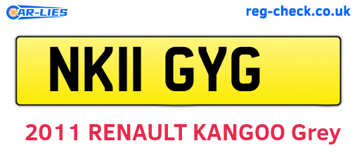 NK11GYG are the vehicle registration plates.