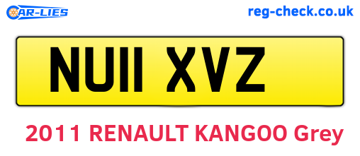 NU11XVZ are the vehicle registration plates.
