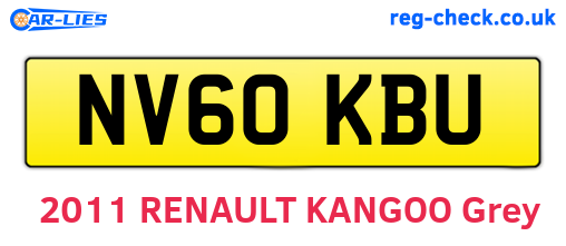 NV60KBU are the vehicle registration plates.