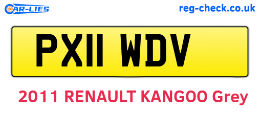 PX11WDV are the vehicle registration plates.