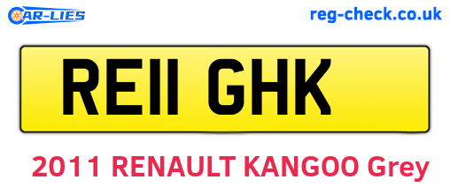 RE11GHK are the vehicle registration plates.