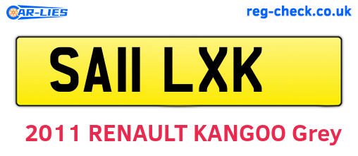 SA11LXK are the vehicle registration plates.