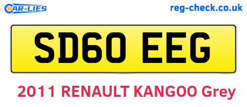 SD60EEG are the vehicle registration plates.