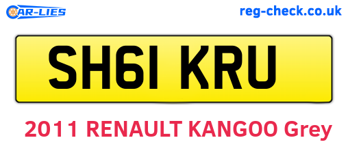SH61KRU are the vehicle registration plates.
