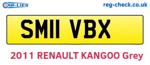 SM11VBX are the vehicle registration plates.