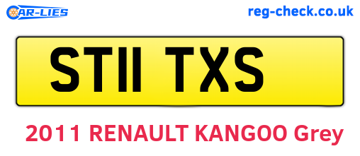 ST11TXS are the vehicle registration plates.