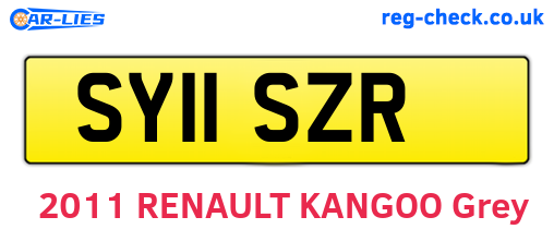 SY11SZR are the vehicle registration plates.