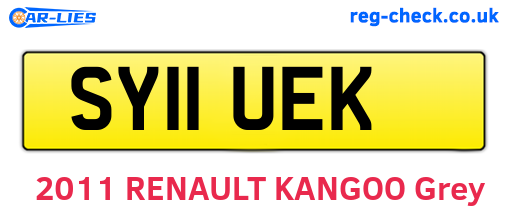 SY11UEK are the vehicle registration plates.