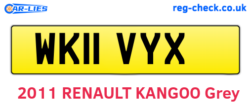 WK11VYX are the vehicle registration plates.
