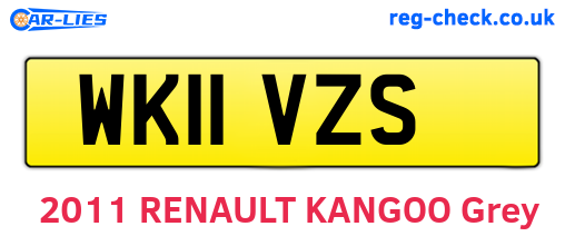 WK11VZS are the vehicle registration plates.
