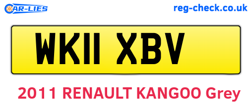 WK11XBV are the vehicle registration plates.