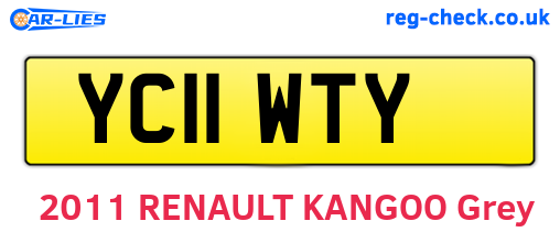 YC11WTY are the vehicle registration plates.