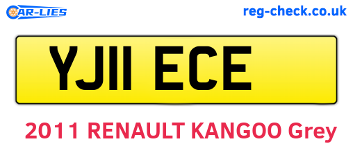 YJ11ECE are the vehicle registration plates.