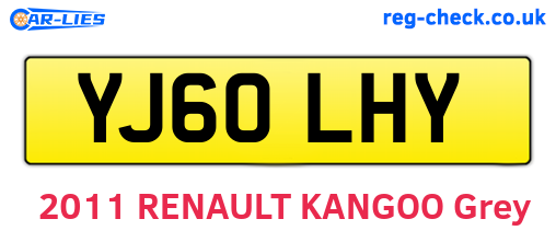 YJ60LHY are the vehicle registration plates.