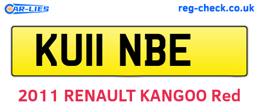KU11NBE are the vehicle registration plates.