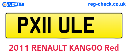 PX11ULE are the vehicle registration plates.