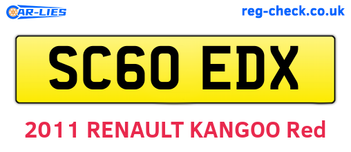 SC60EDX are the vehicle registration plates.