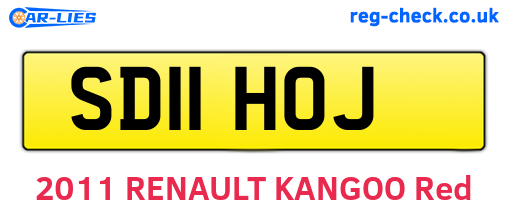 SD11HOJ are the vehicle registration plates.