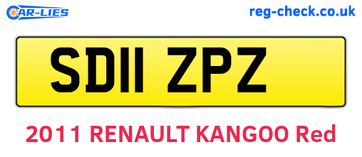 SD11ZPZ are the vehicle registration plates.