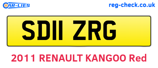 SD11ZRG are the vehicle registration plates.