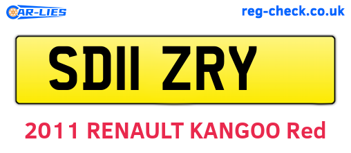 SD11ZRY are the vehicle registration plates.